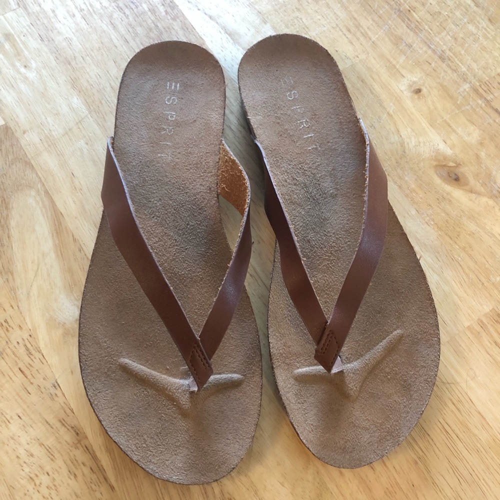 Esprit Vegan Leather and Cork Thong Sandals